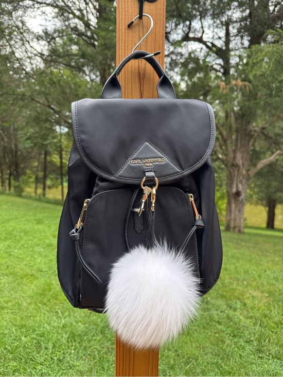 Karl Lagerfeld Handbags - Karl Lagerfeld Nylon Backpack Pom Pom